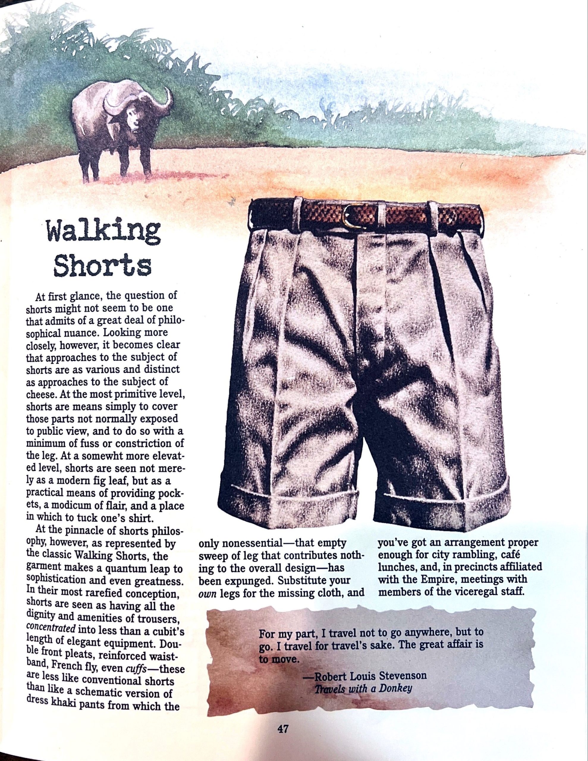 Banana Republic 1986 Catalog, Walking Shorts